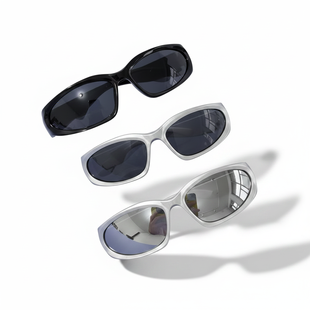 Gafas fondo blanco sombras